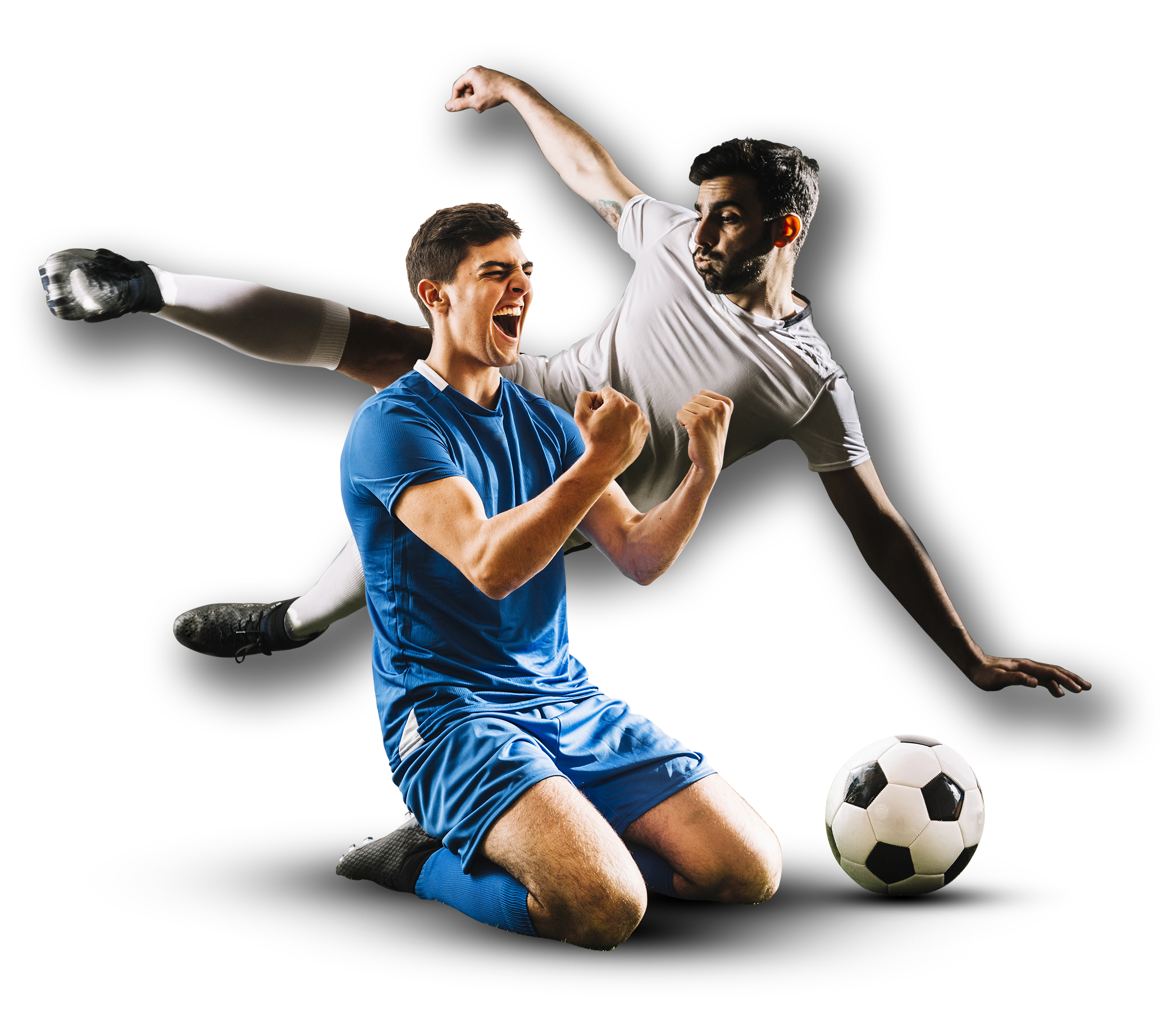 Two men being active